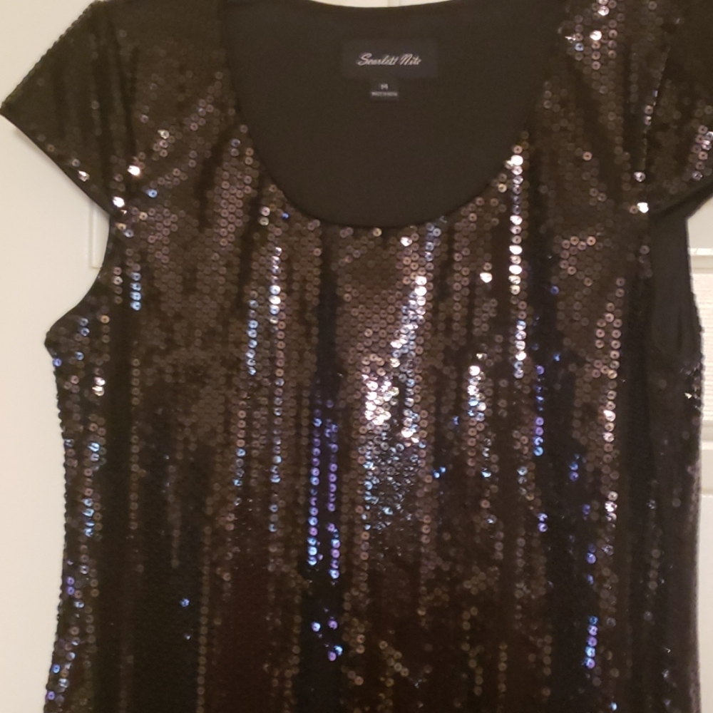 Black sequence dress